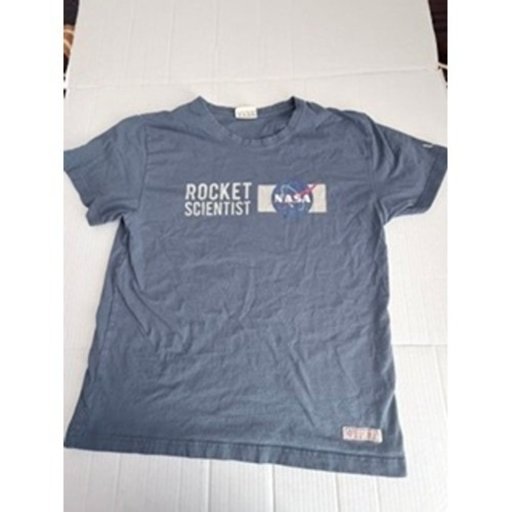 Red Canoe NASA Rocket Scientist Graphic T-Shirt Blue XL LC39 Cotton Tee